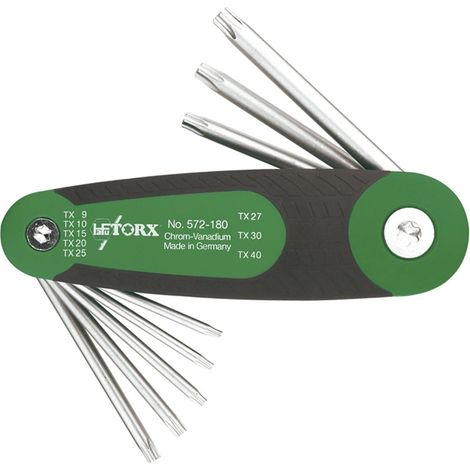 HAFU Torx® Stiftschlüssel-Satz im Klapphalter Serie 572 8-teilig