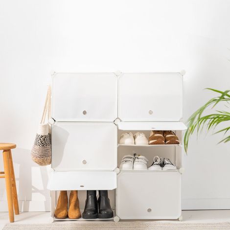 Zapatero modular portatil innovagoods blanco - 36 pares