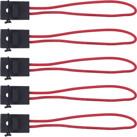 5er-Pack Kfz-Flachsicherungshalter-Set mit 15-A-Sicherung, wasserdicht, 14 AWG Inline-Sicherungshalter 30 A (1/5)