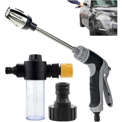 FENOPLASTICAPistolet Arrosage Haute Pression, Tuyau Arrosages Metal, Lance Jardin, Tête Pression Arrosages, Buse De Pulvérisation Tuyaus D'eau Pour Le Nettoyage, La Douche B - (1/5)