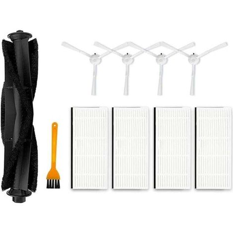 Kit de 10 brosses latérales principales pour aspirateurs Robots pour Ultenic pour T10, 1 Brosse Rouleau Principale, 4 filtres HEPA (1/4)