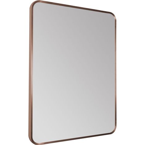 JTP Hix Bathroom Mirror Without Light 800mm H x 600mm W - Brushed Bronze (1/2)