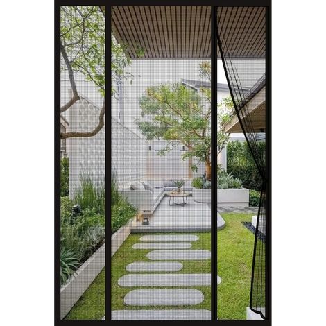 Moustiquaire Porte Fenetre Magnetique 140x220cm Sans Perçage (1/5)