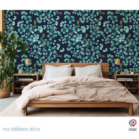 Papier peint : Fleurs deucalyptus et aquarelle 2 - Intissé - 200 cm - 280 cm (1/5)