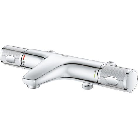 Mitigeur de baignoire thermostatique GROHE Grohtherm – Montage mural – Technologie CoolTouch – Limiteur de température 38°C – Raccord 1/2" (1/5)