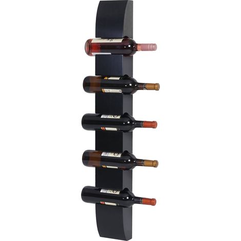 [NUNCA USADO] Botellero Colmar, botellero de pared botellero, para 5 botellas 99x13x9cm, negro