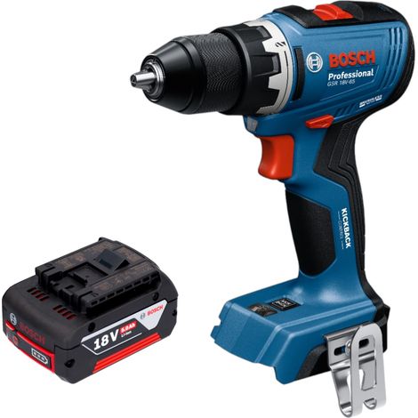 Bosch GSR 18V-65 Professional Perceuse-visseuse sans fil 18 V 63 Nm Brushless + 1x batterie 5,0 Ah - sans chargeur