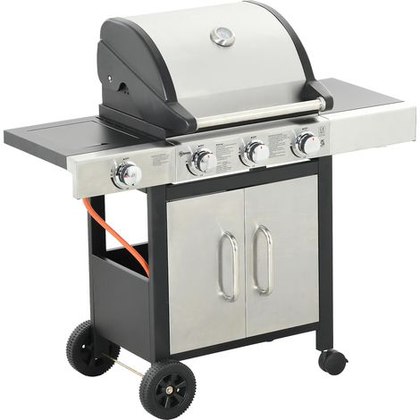 Barbecue à gaz de luxe 3+1 brûleurs pour jardin avec grande surface de cuisson (1/5)