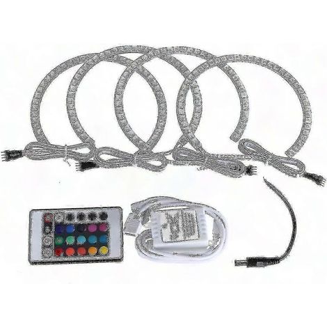 RGB-Scheinwerfer mit Angel Eyes, Positionsleuchten und Halo-Ringen für BMW E36, E38, E39, E46, 3er, 5er und 7er Reihe