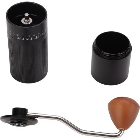 Moulin à café manuel, capacité 25 g, acier inoxydable, mouture réglable, voyage, camping, maison (1/5)