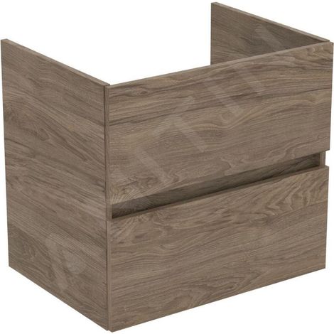 Ideal Standard Eurovit - Meuble-lavabo, 55x60x44 cm, 2 tiroirs, noyer R0259Y9 (1/3)