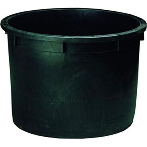 Vigor-blinky Mastello Rotondo con Maniglie 110 L 71x40 cm Polietilene per Uso Esterno colore Nero