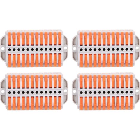 Jeu de 4 connecteurs électriques 223-12P, bornier à connexion rapide, raccord enfichable, domino rapide. (1/5)