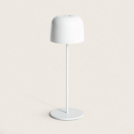 Lámpara de Mesa LED Portátil para Exterior Aluminio con Batería Recargable Wink Blanco