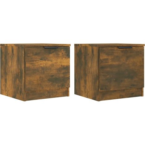 Maison Exclusive - Nachttische 2 Stk. Räuchereiche 40x39x40 cm