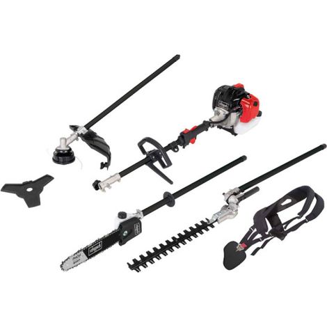 Outil Multi-Fonctions 4 en 1 SCHEPPACH - 1,8 Cv - Coupe-bordure - Débroussailleuse - Élagueuse - Taille-haie - Harnais pro - MFH5200-4P Pro (1/5)