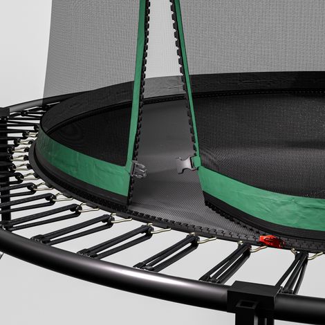 Trampoline de jardin 305 cm, sécurisé sans ressorts, avec filet de protection, couture continue, pour enfants et adultes, robuste et stable. (1/5)