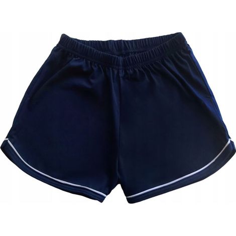 Short de sport en coton, bleu marine, pour filles. Short de sport 158, en coton, pour filles, bleu marine.