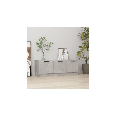 Meuble TV Gris béton 102x35x36,5 Bois d'ingénierie (1/5)