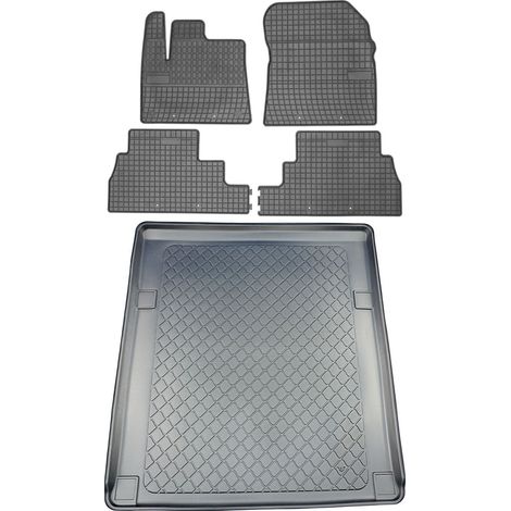 Peugeot Rifter Long VAN desde junio de 2018. JUEGO: alfombrillas de goma para coche + alfombrilla para maletero.