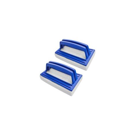 2-teilige Schwammbürste, Wasserlinienreinigungsbürste, Poolbürste, Kunststoff-Poolbürste, Boden- und Wandbürste für die Wasserlinienreinigung von Pools, Whirlpools, Badewannen und Wänden - Crezuo