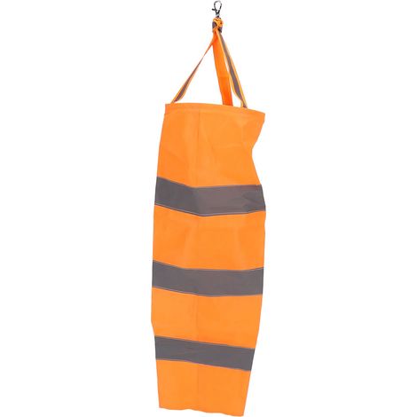 Manga de viento reflectante que indica la dirección del viento para uso exterior (aeropuertos, granjas, jardines, parques), color naranja, 60 cm.
