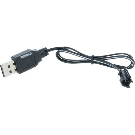 vhbw Charger compatible with SM-2P Plug for RC Batteries with SM-2P Connector, RC Model Construction Battery Packs - 60 cm 3.6 V