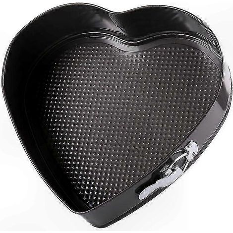 Moule à gâteau antiadhésif de 26 cm, revêtement noir, idéal pour la cuisson de cheesecakes et de desserts. (1/5)