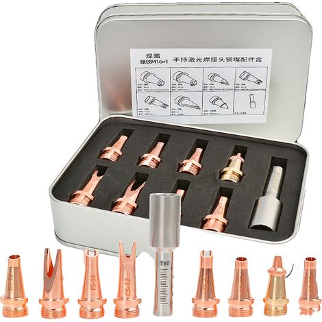 Buse de soudage laser, métal durable, compatible avec diverses machines, Ensemble de buses M16 (1/2)