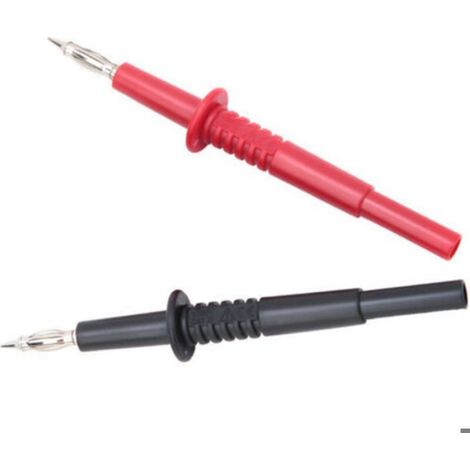 Connecteur de sonde de test - - Fiche banane 4 mm - Lot de 2 pièces - Longueur 105 mm - Matériau PA + laiton (1/4)