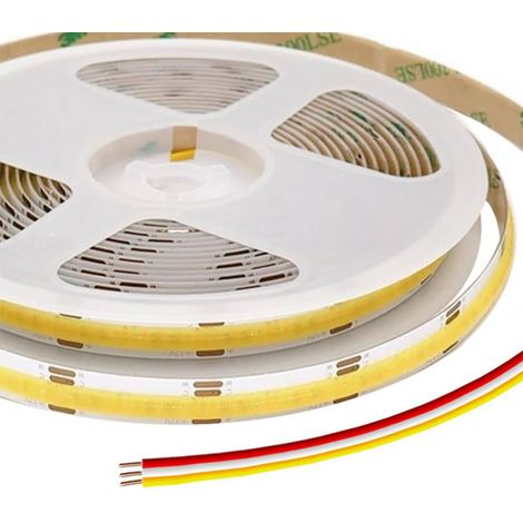 Bande LED COB double blanc, DC24V, 5m (608 Led/m), 110W, IP20,