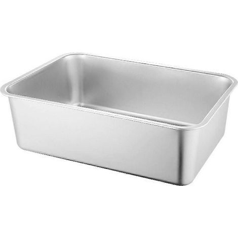 Stainless Steel Litter Box for Cat Odor Control Litter Pan Non Stick Litter Box (1/4)