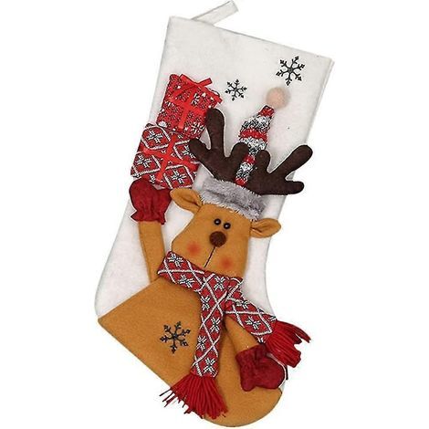 Chaussette de Noël avec renne - Décorations de Noël (1/3)