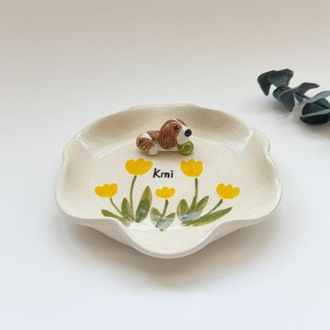 New Ceramic Ring Tray with Ceramic Pet Ring Tray Jewelry Organizer (Model F)