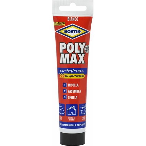12PZ BOSTIK POLYMAX ORIG. EXPRESS BIANCO TUBO 165G