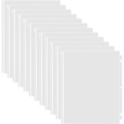 12 11.4 Inch x 9.4 Inch Waterproof PVC Binder Pockets for Loose Leaf Filing Document Storage for 3-Ring Binders (1/5)