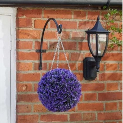 Violet Hanging Topiary Ball Artificial Garden Hanging Faux Floral Decorative Ornamental Outdoor or Indoor (1/3)