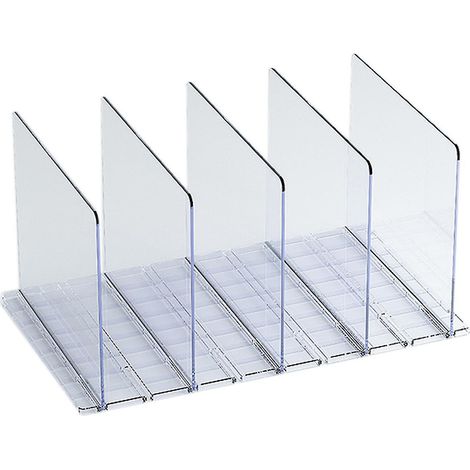 Regaleinteiler, 3/4/5 Stück, ABS-Regalböden zur Organisation von Schränken, Büchern, Handtüchern, Hüten, Handtaschen – 5 Stück – Transparent