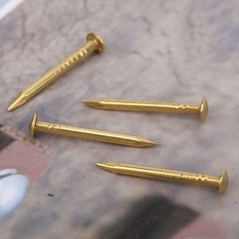 Lot de 100 Clous à tête ronde, Laiton Bronze Vintage, 10/15/18 mm, pour Bricolage (1/5)