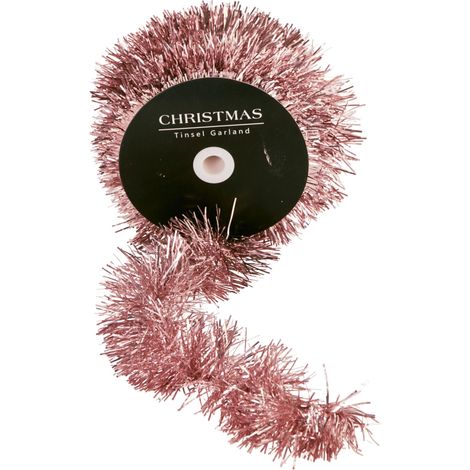 Ghirlanda tinsel in rotolo 10 m rosa PERAGA CHRISTMAS