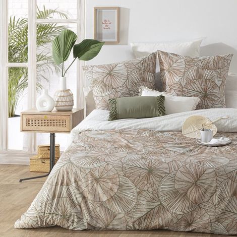 Parure de lit Uleana imprimés feuilles 240x220 Atmosphera (1/3)