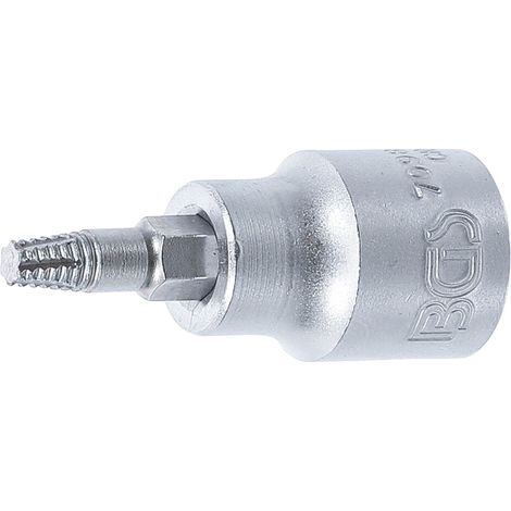 BGS Schraubenausdreher-Bit-Einsatz Antrieb Innenvierkant 10 mm (3/8") für defektes T-Profil (für Torx) T25 - 7098-T25 (1/2)