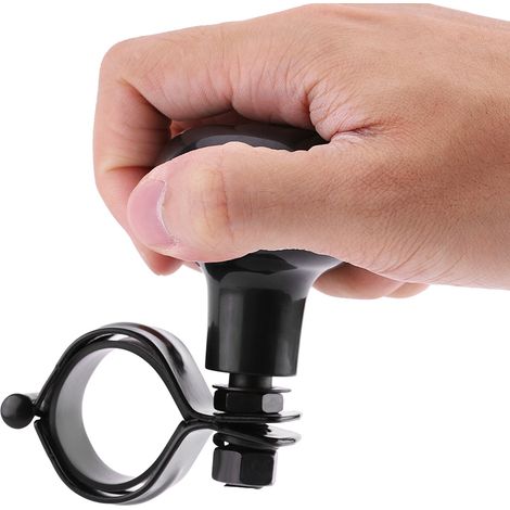 Poignée de volant universelle noire pour voiture - Boule de rotation lourde (1/5)