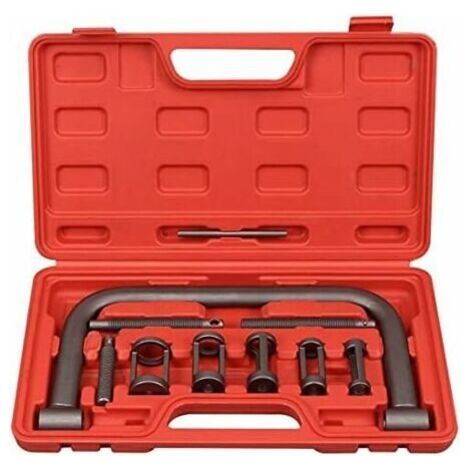 Vie 10PCS Kit de Compresseur de Ressort de Soupape, avec Pince de Compression à Ressort/Adapteurs/Vis d'extension/Barre de Compression pour Moteur de Voiture/Mini-fourgonnettes/VTT/Moto (1/5)
