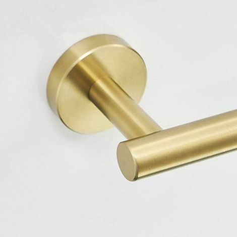 Porte-Serviettes - Acier Inoxydable SUS304 - Murale Rond - 305 mm - Or Brossé - 1 Pièce (1/4)