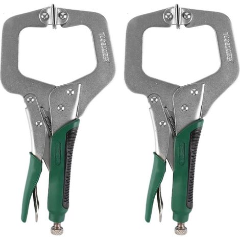 Lot de 2 pinces en C de 28 cm - Serre-joints en C - Pince à serrage rapide - Étau lourd - Avec vis r (1/5)