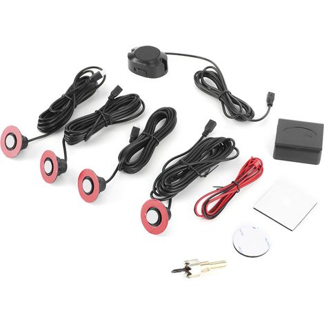 Capteur radar de recul intégré pour voiture de 16,5 mm avec kit auxiliaire d'avertisseur sonore audio (blanc) (1/5)