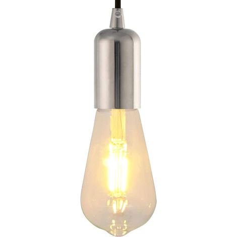 Lampenfassungen 2 Stk. Satin-Nickel E27