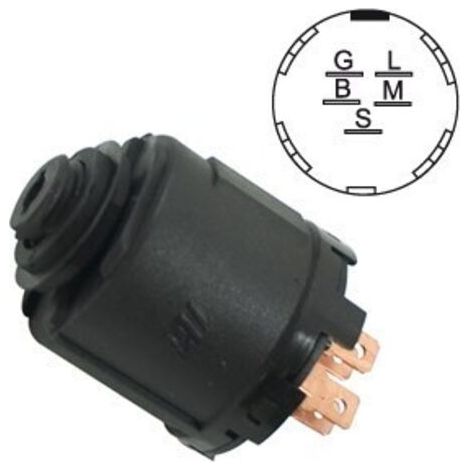 Contacteur à clé 5 bornes 144921 – Adaptable tondeuses – 3 positions – Remplace AYP 140399, 154855, 178744 – Pour montage 15,9 mm (1/3)