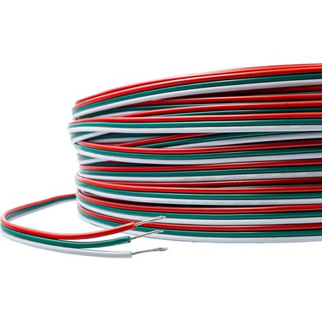 Elektrisches Kabel für RGBCCT-LED-Streifen, 3-adrig, 20 AWG, 3-polig (1/3)